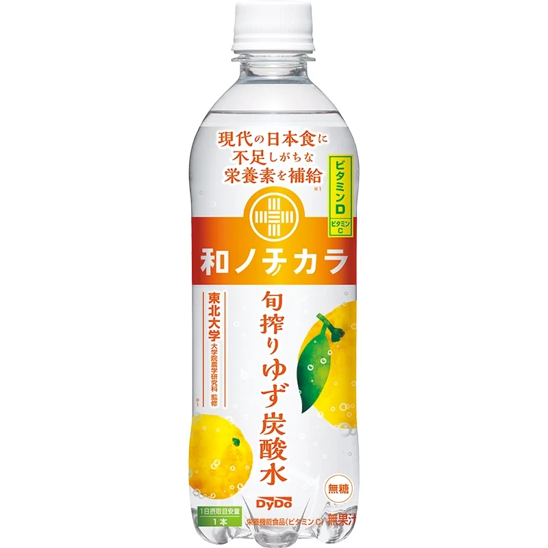和ノチカラ 旬搾りゆず炭酸水 500ml