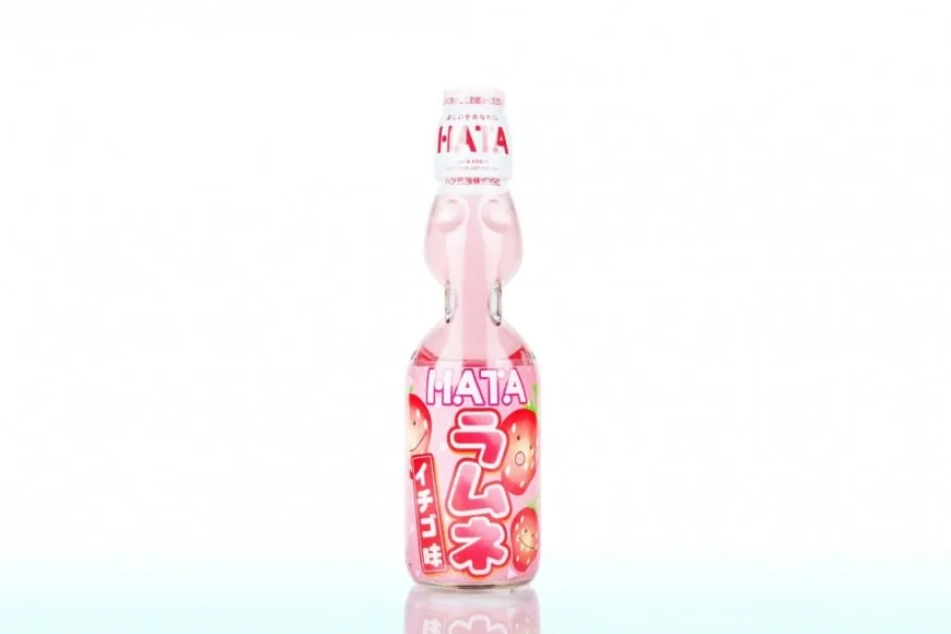 ハタ瓶ラムネ イチゴ味 200ml