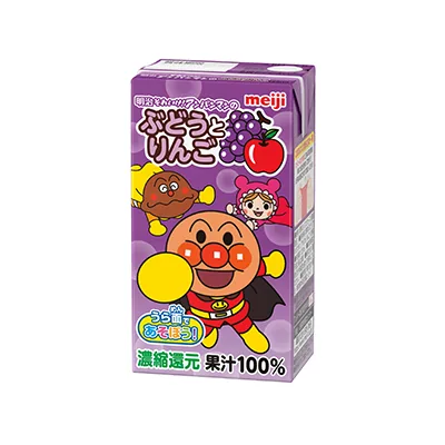明治 アンパンマンのぶどうとりんご 125ml